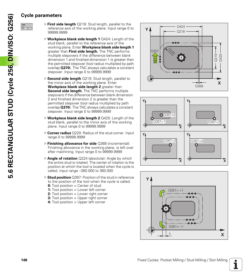 Cycle parameters | HEIDENHAIN TNC 320 (340 55x-04) Cycle programming User Manual | Page 148 / 437