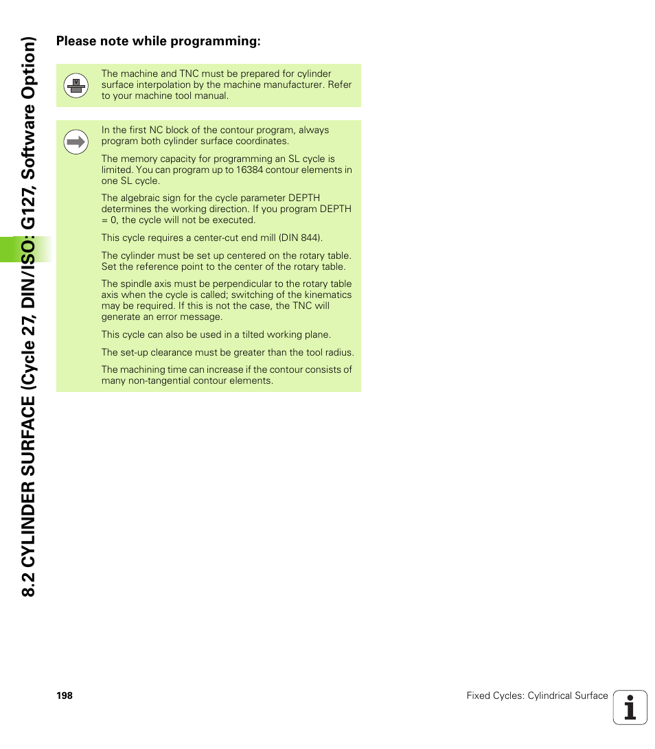 Please note while programming | HEIDENHAIN TNC 320 (340 55x-04) Cycle programming User Manual | Page 198 / 437