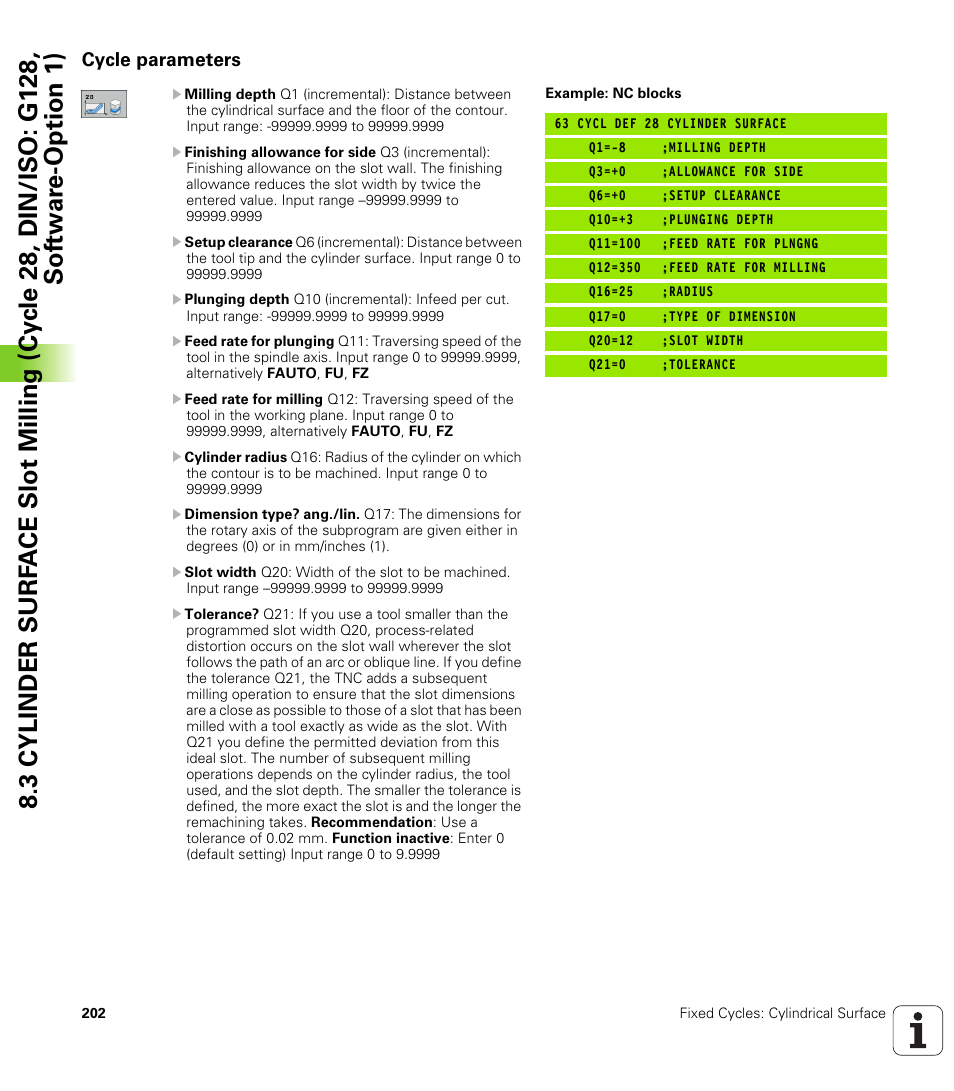 Cycle parameters | HEIDENHAIN TNC 320 (340 55x-04) Cycle programming User Manual | Page 202 / 437