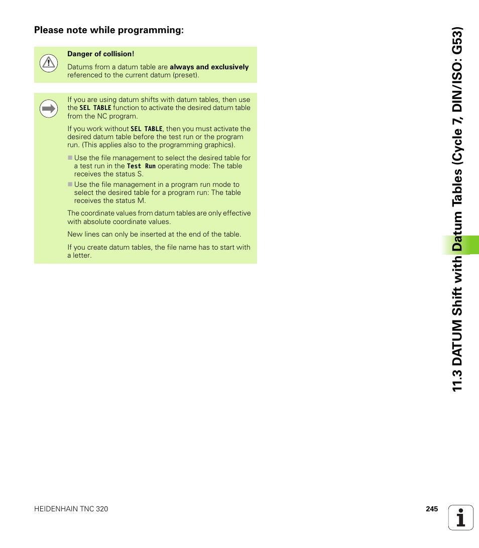 Please note while programming | HEIDENHAIN TNC 320 (340 55x-04) Cycle programming User Manual | Page 245 / 437
