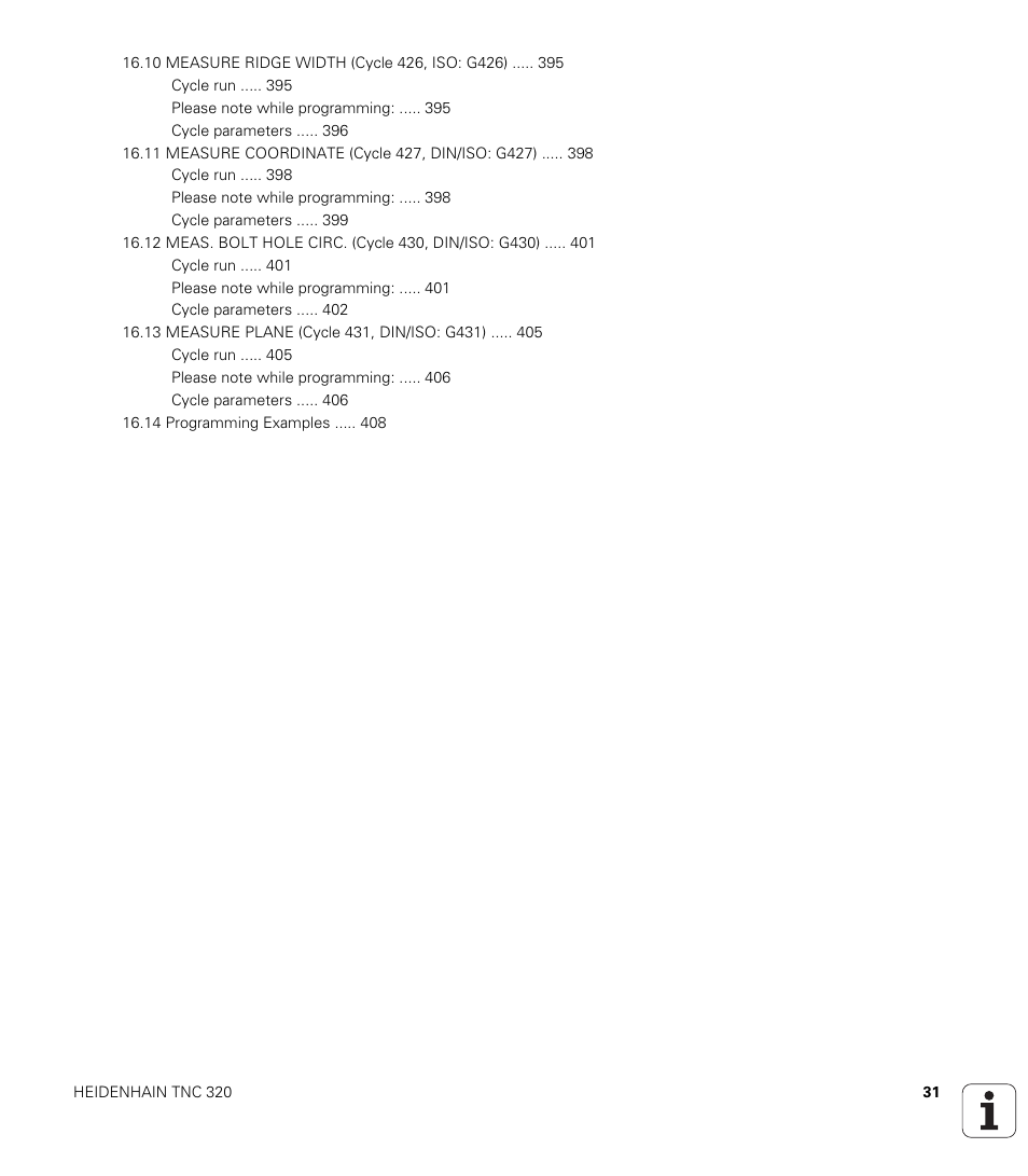 HEIDENHAIN TNC 320 (340 55x-04) Cycle programming User Manual | Page 31 / 437