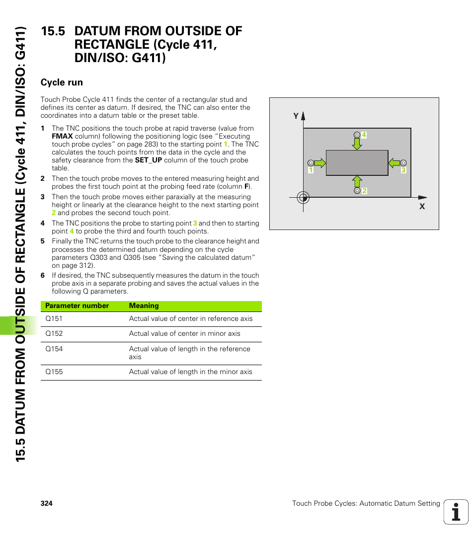 Cycle run | HEIDENHAIN TNC 320 (340 55x-04) Cycle programming User Manual | Page 324 / 437
