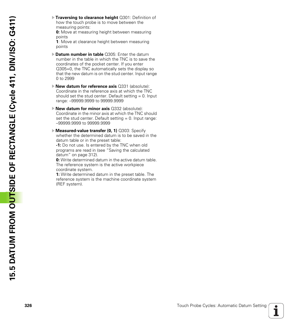 HEIDENHAIN TNC 320 (340 55x-04) Cycle programming User Manual | Page 326 / 437