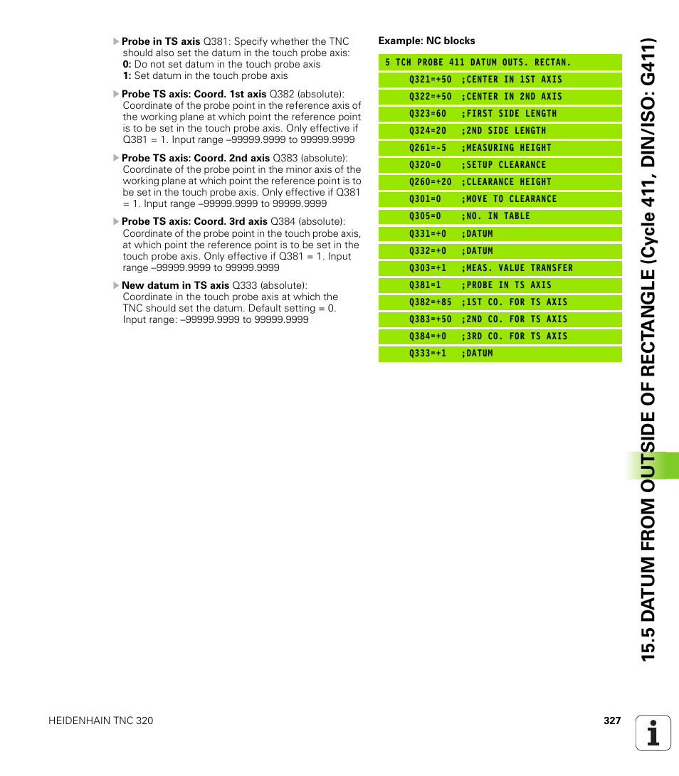 HEIDENHAIN TNC 320 (340 55x-04) Cycle programming User Manual | Page 327 / 437