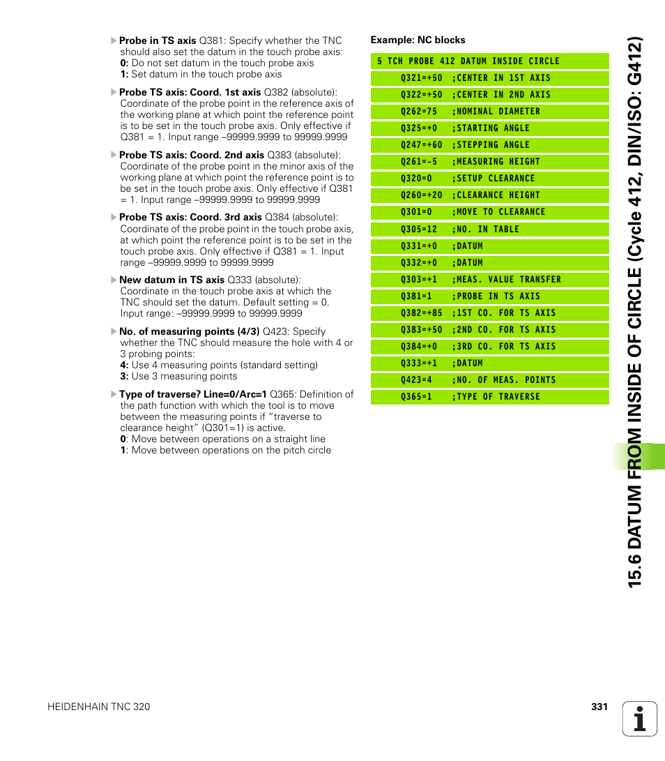 HEIDENHAIN TNC 320 (340 55x-04) Cycle programming User Manual | Page 331 / 437