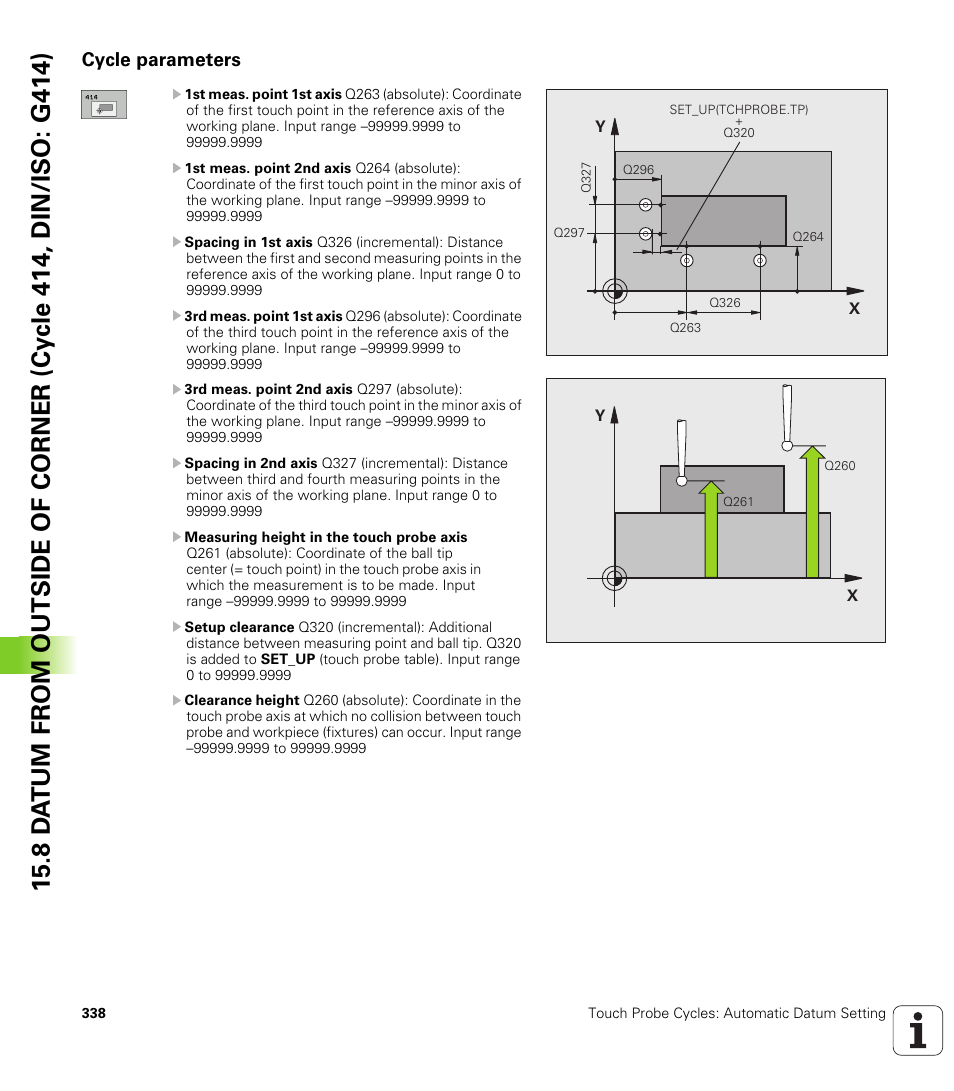 Cycle parameters | HEIDENHAIN TNC 320 (340 55x-04) Cycle programming User Manual | Page 338 / 437