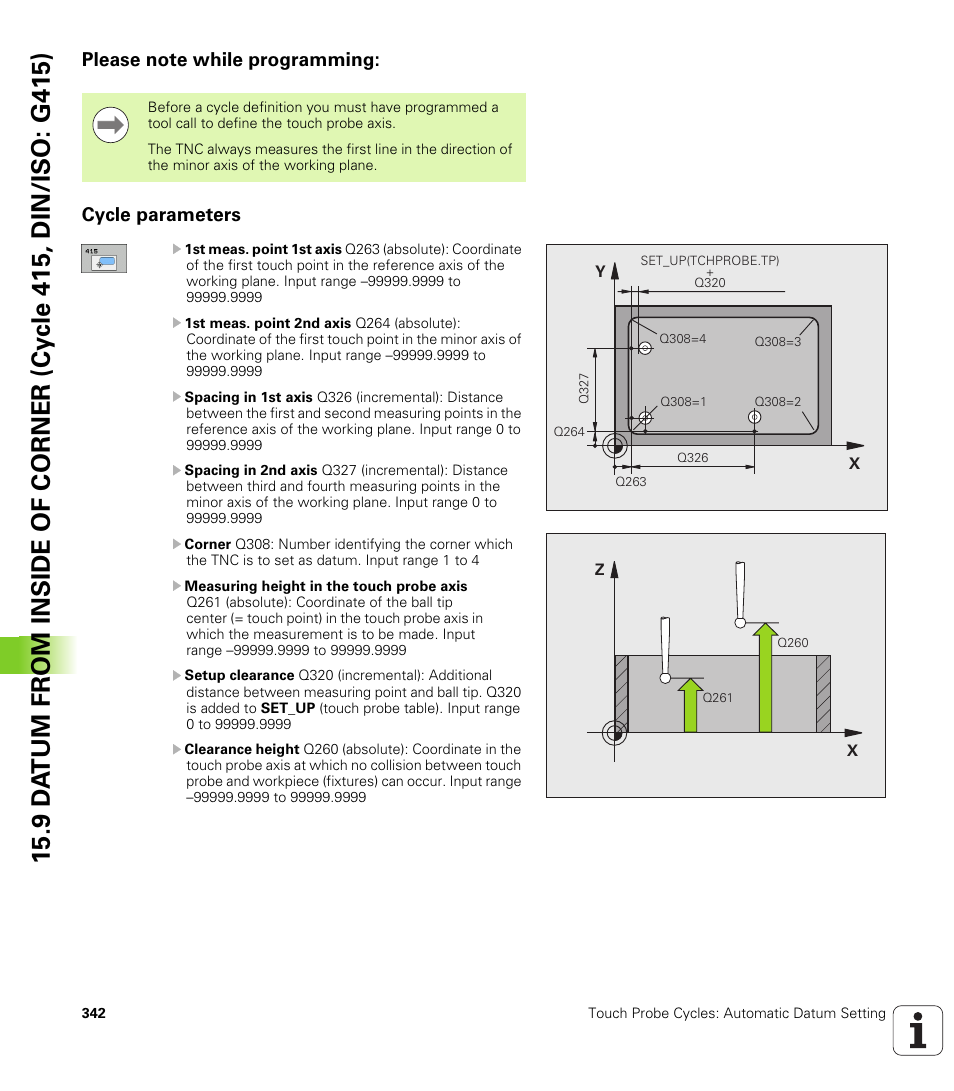 Please note while programming, Cycle parameters | HEIDENHAIN TNC 320 (340 55x-04) Cycle programming User Manual | Page 342 / 437