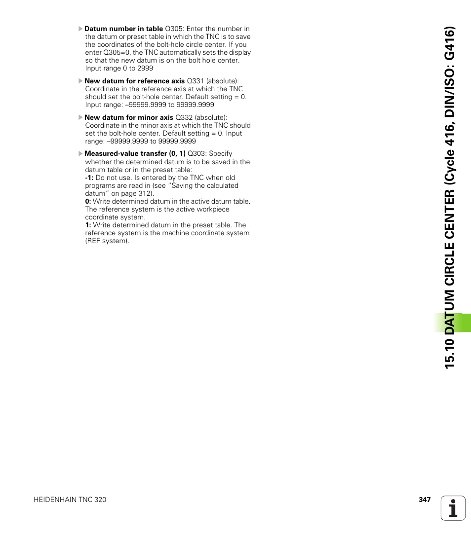 HEIDENHAIN TNC 320 (340 55x-04) Cycle programming User Manual | Page 347 / 437