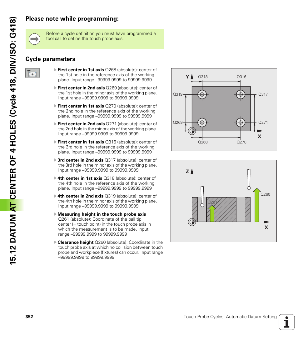 Please note while programming, Cycle parameters | HEIDENHAIN TNC 320 (340 55x-04) Cycle programming User Manual | Page 352 / 437