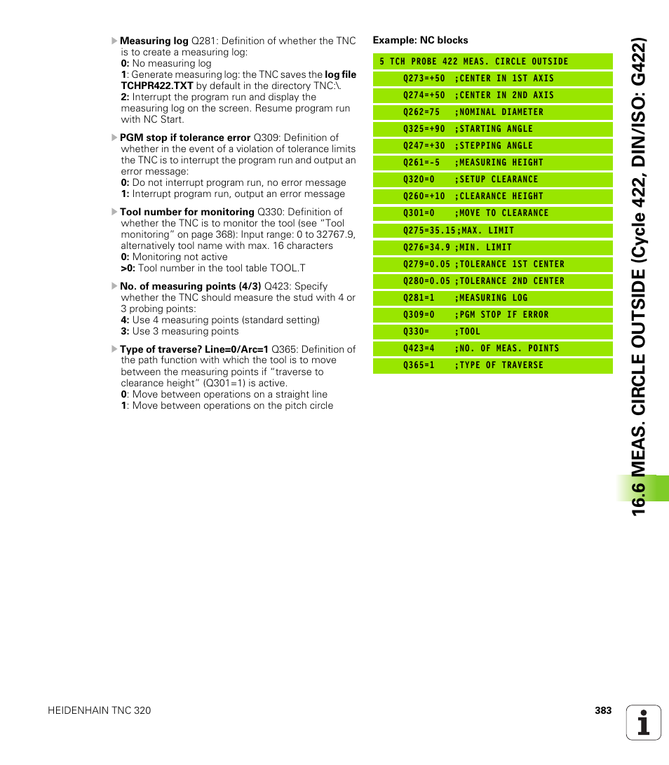 HEIDENHAIN TNC 320 (340 55x-04) Cycle programming User Manual | Page 383 / 437