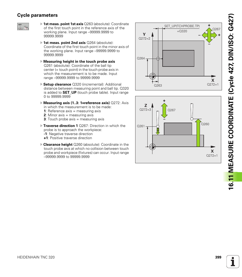Cycle parameters | HEIDENHAIN TNC 320 (340 55x-04) Cycle programming User Manual | Page 399 / 437