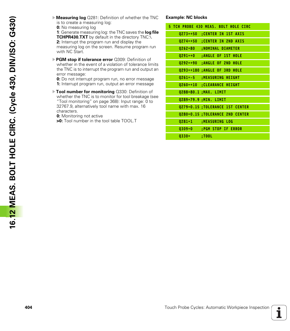 HEIDENHAIN TNC 320 (340 55x-04) Cycle programming User Manual | Page 404 / 437