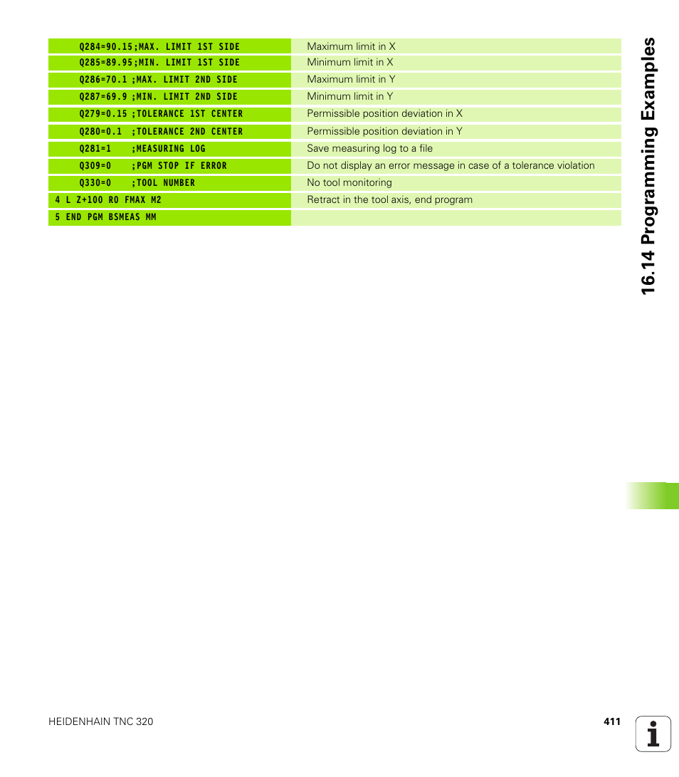 14 pr ogr amming examples | HEIDENHAIN TNC 320 (340 55x-04) Cycle programming User Manual | Page 411 / 437