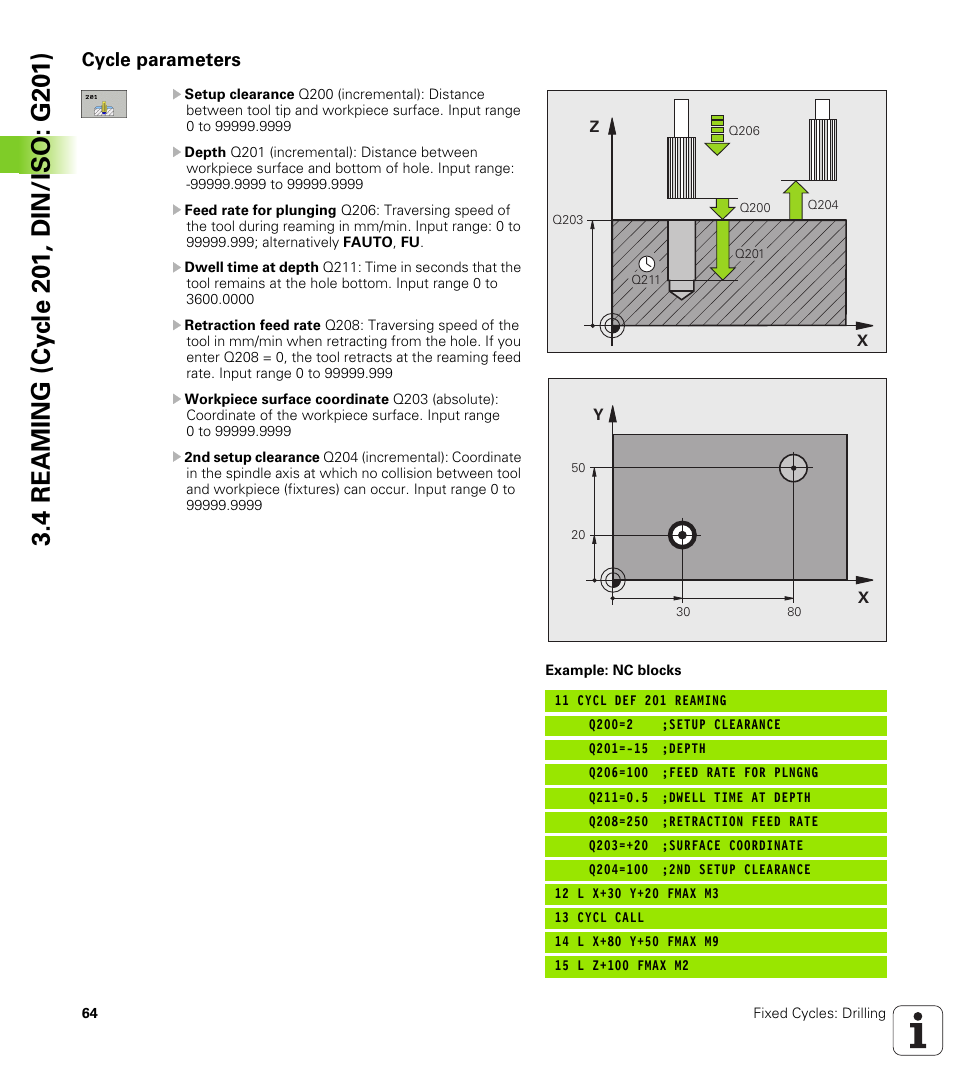 Cycle parameters | HEIDENHAIN TNC 320 (340 55x-04) Cycle programming User Manual | Page 64 / 437