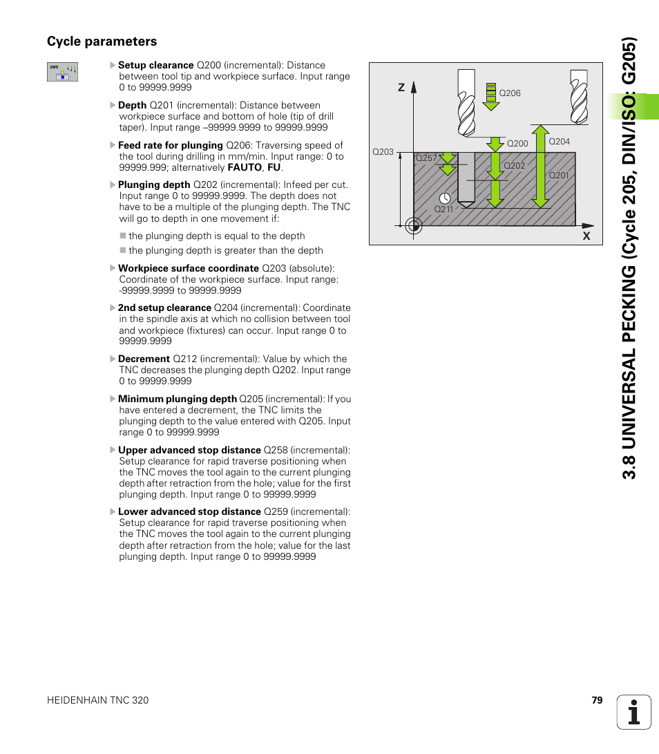 Cycle parameters | HEIDENHAIN TNC 320 (340 55x-04) Cycle programming User Manual | Page 79 / 437