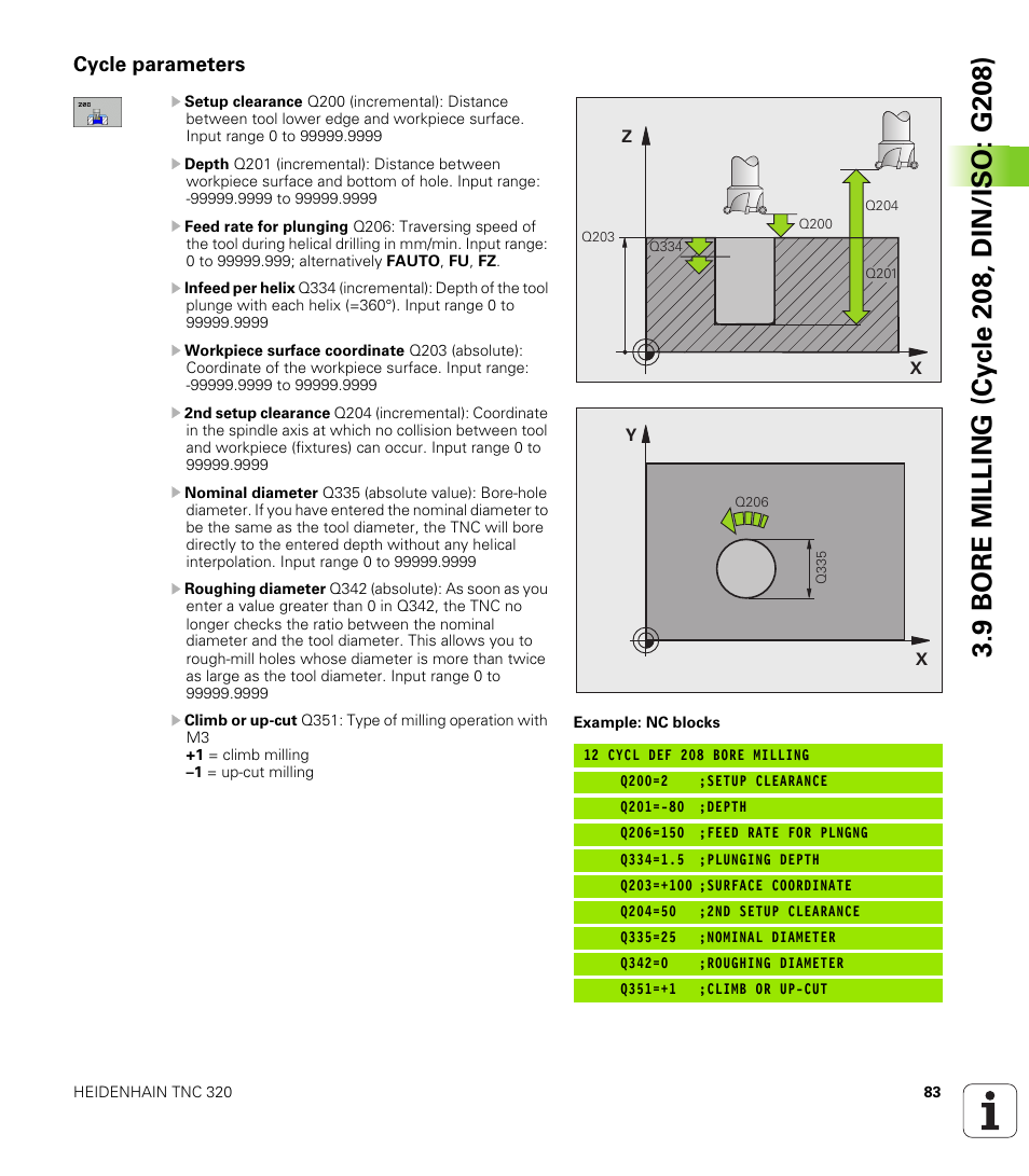 Cycle parameters | HEIDENHAIN TNC 320 (340 55x-04) Cycle programming User Manual | Page 83 / 437