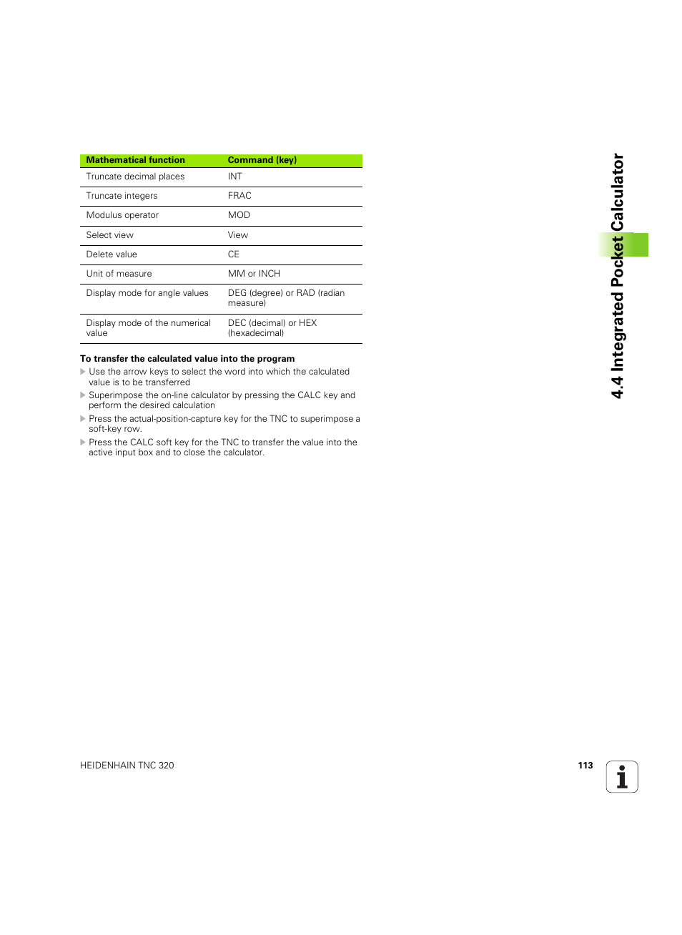 HEIDENHAIN TNC 320 (340 55x-04) ISO programming User Manual | Page 113 / 461