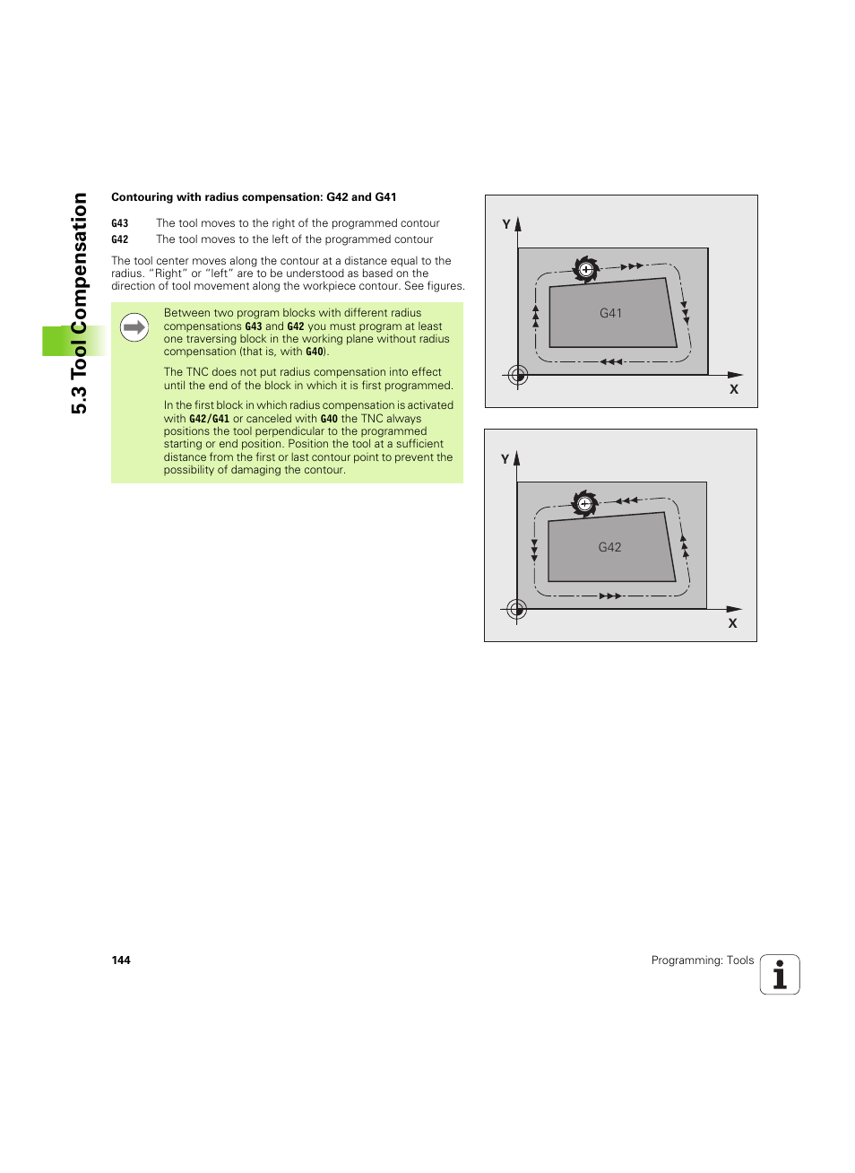 3 t ool compensation | HEIDENHAIN TNC 320 (340 55x-04) ISO programming User Manual | Page 144 / 461