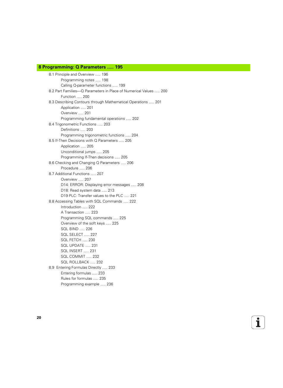 Programming: q parameters | HEIDENHAIN TNC 320 (340 55x-04) ISO programming User Manual | Page 20 / 461