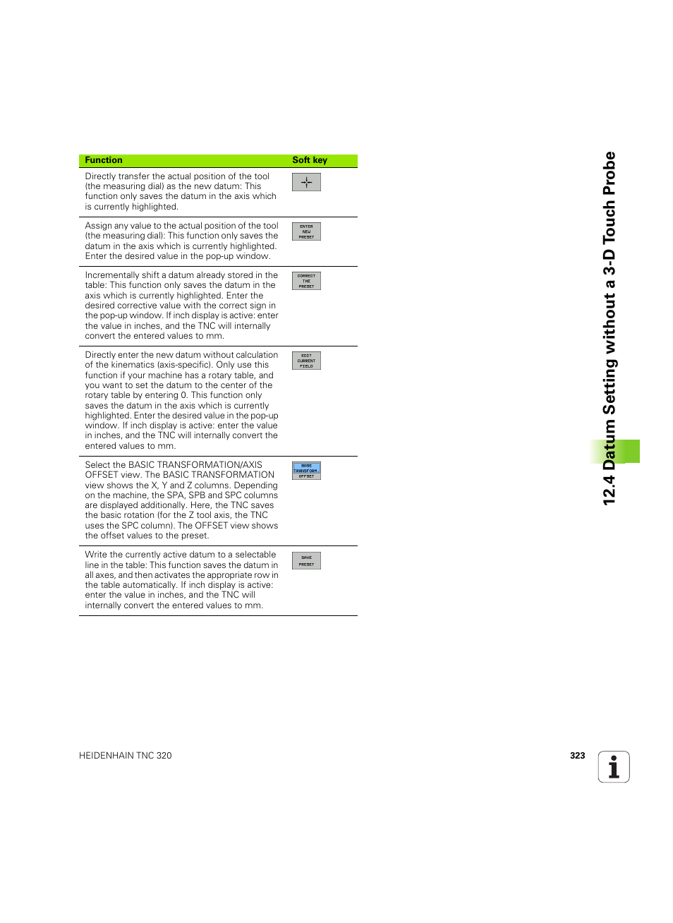 4 d a tu m set ting without a 3-d t o uc h pr obe | HEIDENHAIN TNC 320 (340 55x-04) ISO programming User Manual | Page 323 / 461