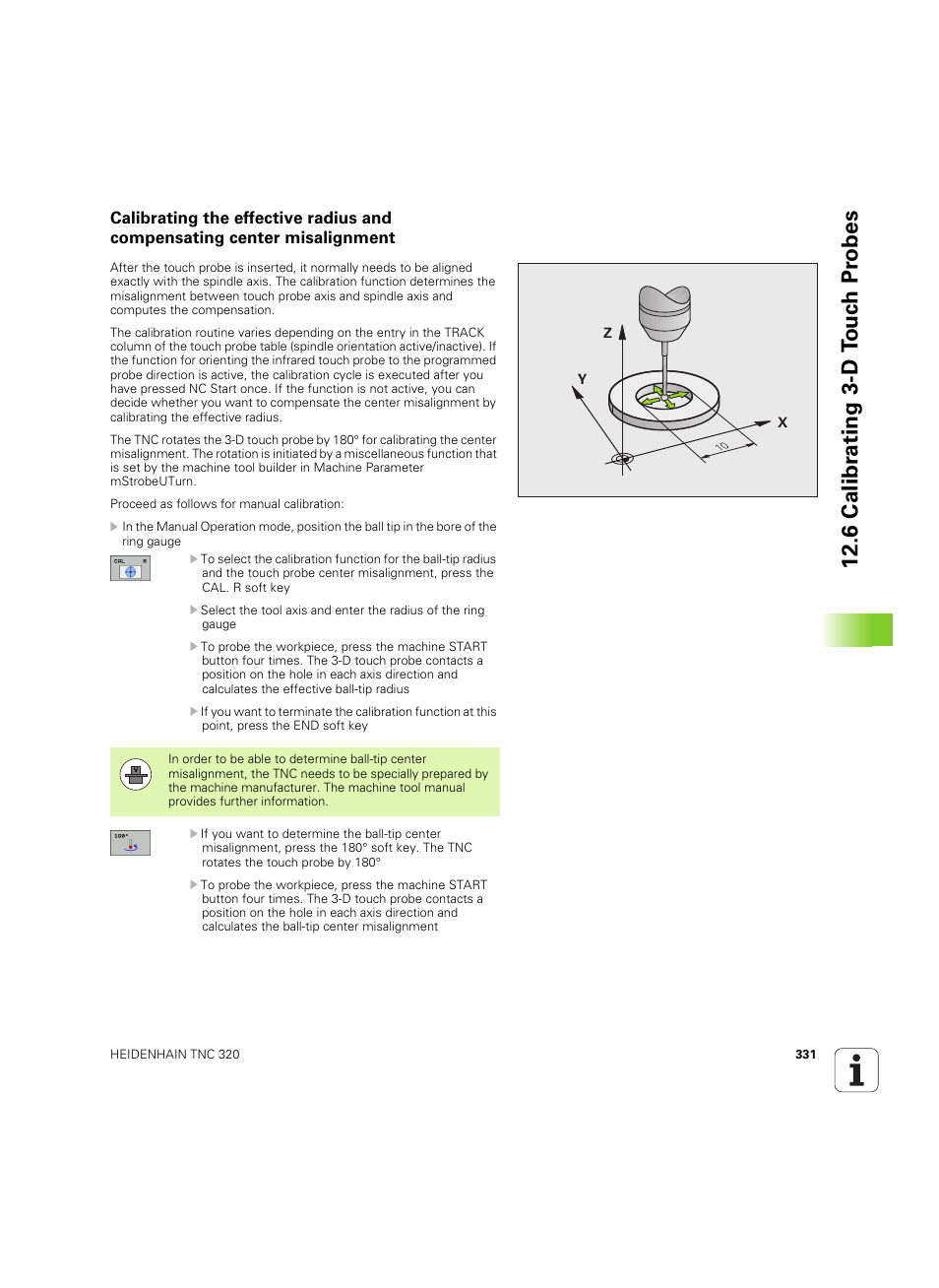 6 calibr a ting 3-d t ouc h pr obes | HEIDENHAIN TNC 320 (340 55x-04) ISO programming User Manual | Page 331 / 461