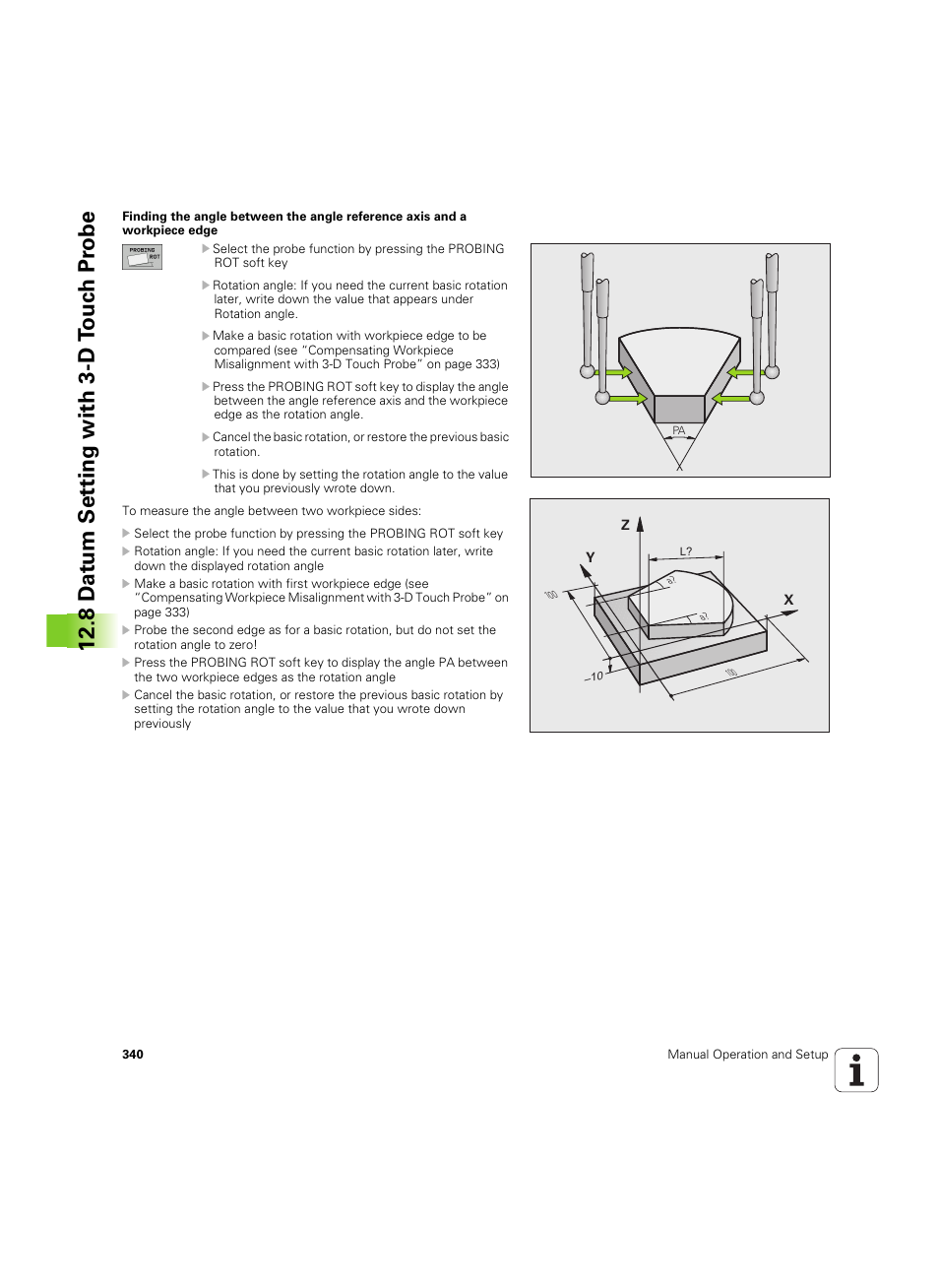 8 d a tu m set ting with 3-d t o uc h pr obe | HEIDENHAIN TNC 320 (340 55x-04) ISO programming User Manual | Page 340 / 461