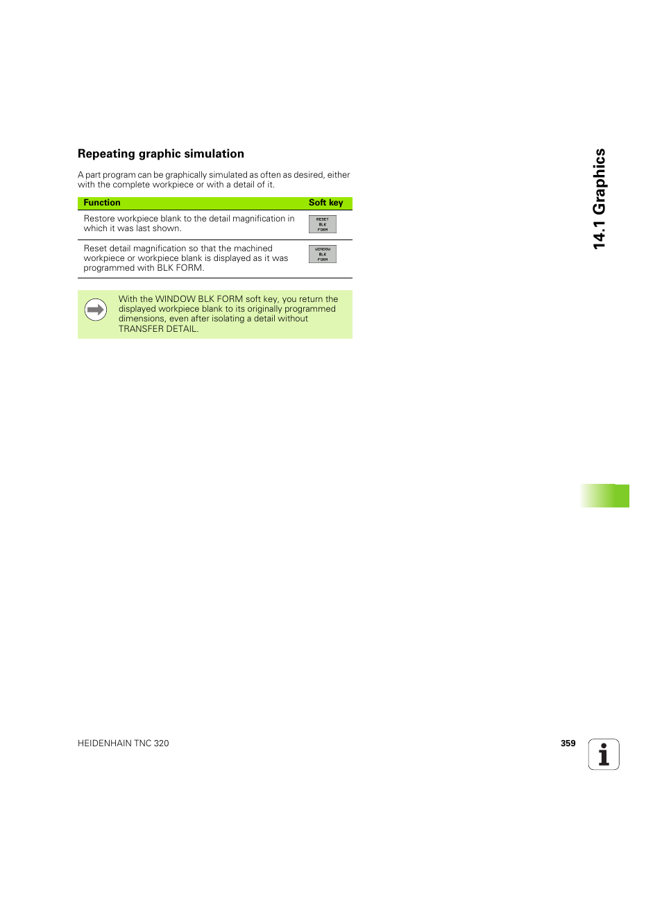 Repeating graphic simulation, 1 gr aphics | HEIDENHAIN TNC 320 (340 55x-04) ISO programming User Manual | Page 359 / 461