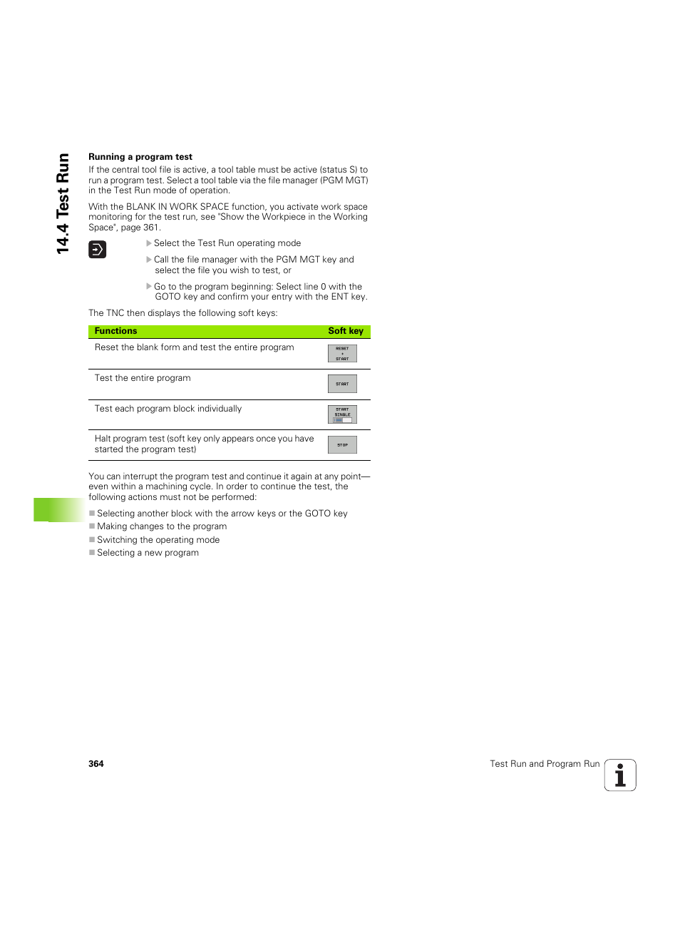 4 t e st run | HEIDENHAIN TNC 320 (340 55x-04) ISO programming User Manual | Page 364 / 461