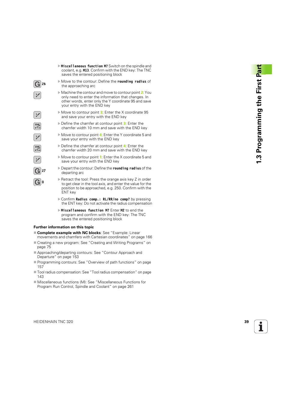 3 pr ogr amming the first p a rt | HEIDENHAIN TNC 320 (340 55x-04) ISO programming User Manual | Page 39 / 461