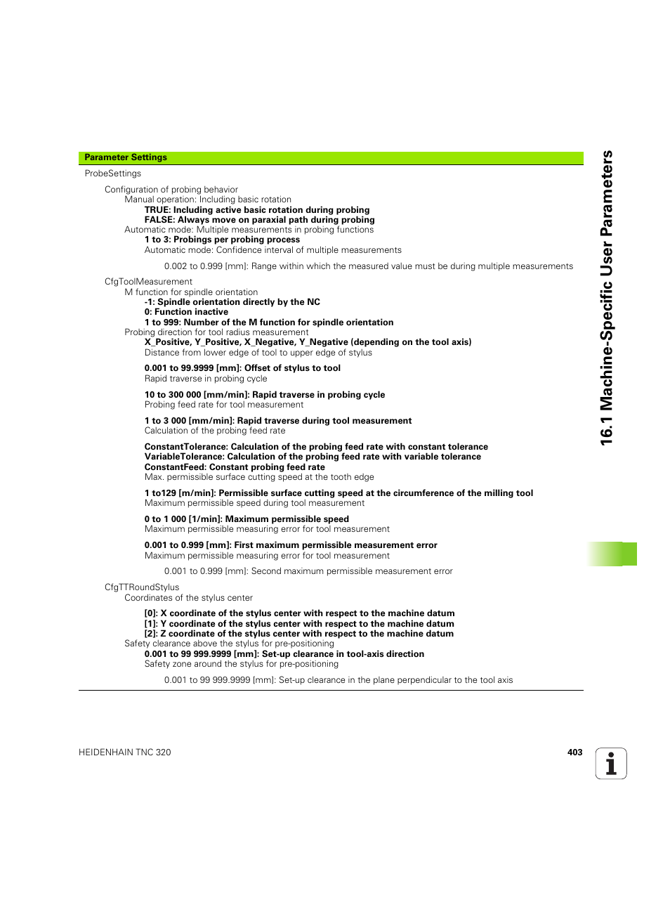 1 mac h ine-specific user p a ra met e rs | HEIDENHAIN TNC 320 (340 55x-04) ISO programming User Manual | Page 403 / 461