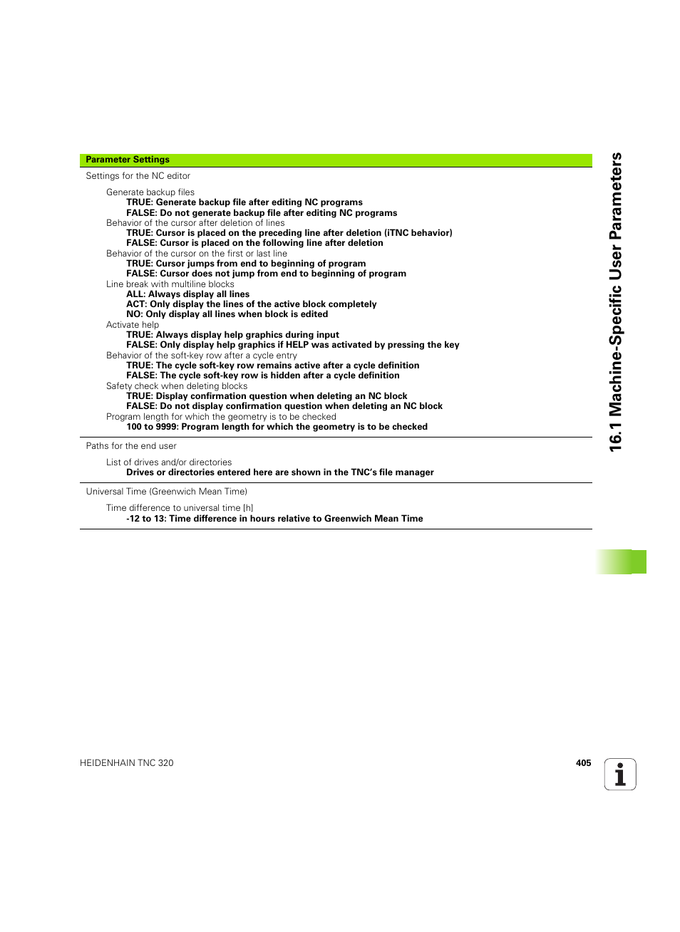 1 mac h ine-specific user p a ra met e rs | HEIDENHAIN TNC 320 (340 55x-04) ISO programming User Manual | Page 405 / 461