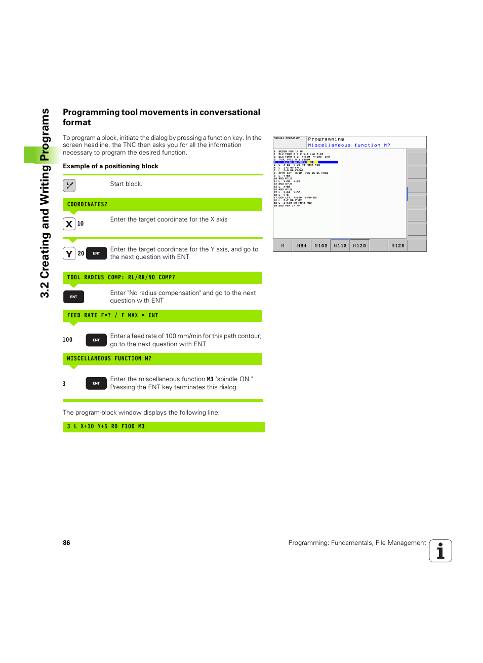 2 cr eating and w riting pr ogr a ms | HEIDENHAIN TNC 320 (340 55x-05) User Manual | Page 86 / 515