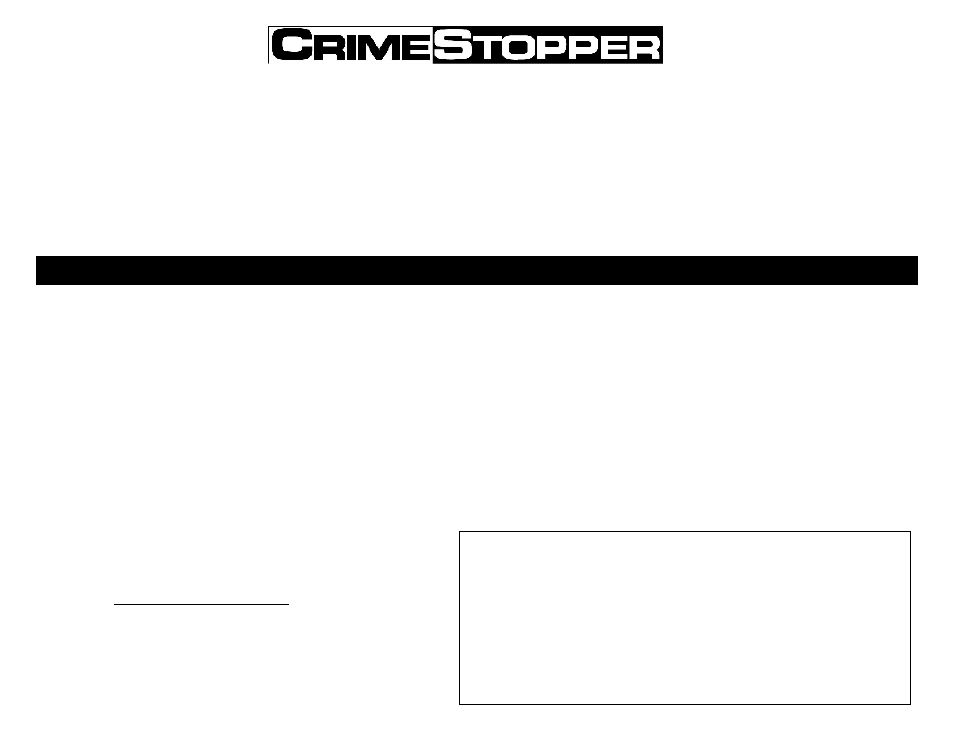 Crimestopper Security Products CS2016 Dpfm User Manual | 32 pages