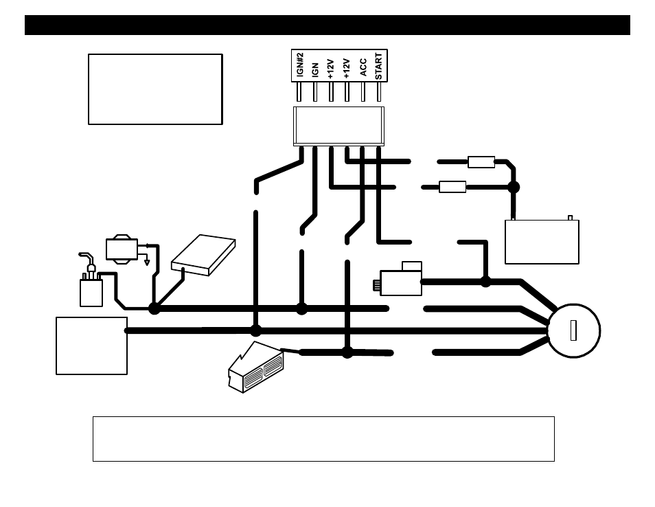 Wiring: 6-pin high current connector, Ign acc, Ign 2 acc 2 | Start 2 | Crimestopper Security Products CS2016 Dpfm User Manual | Page 7 / 32