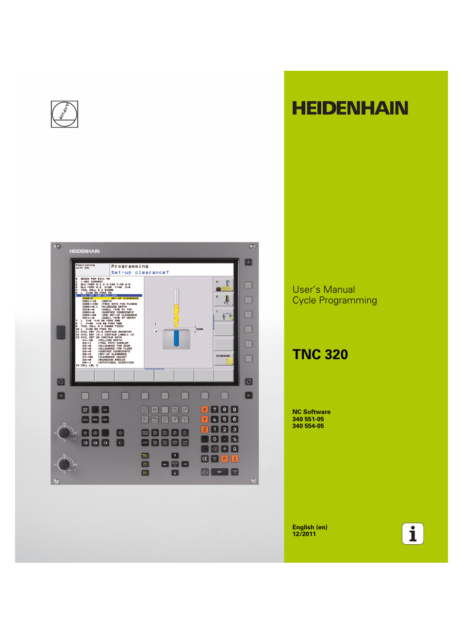 HEIDENHAIN TNC 320 (340 55x-05) Cycle programming User Manual | 439 pages