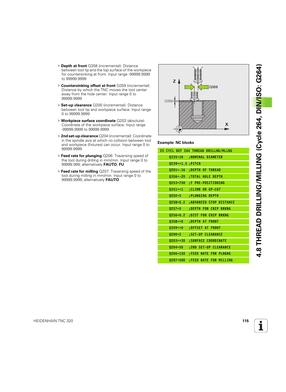 HEIDENHAIN TNC 320 (340 55x-05) Cycle programming User Manual | Page 115 / 439