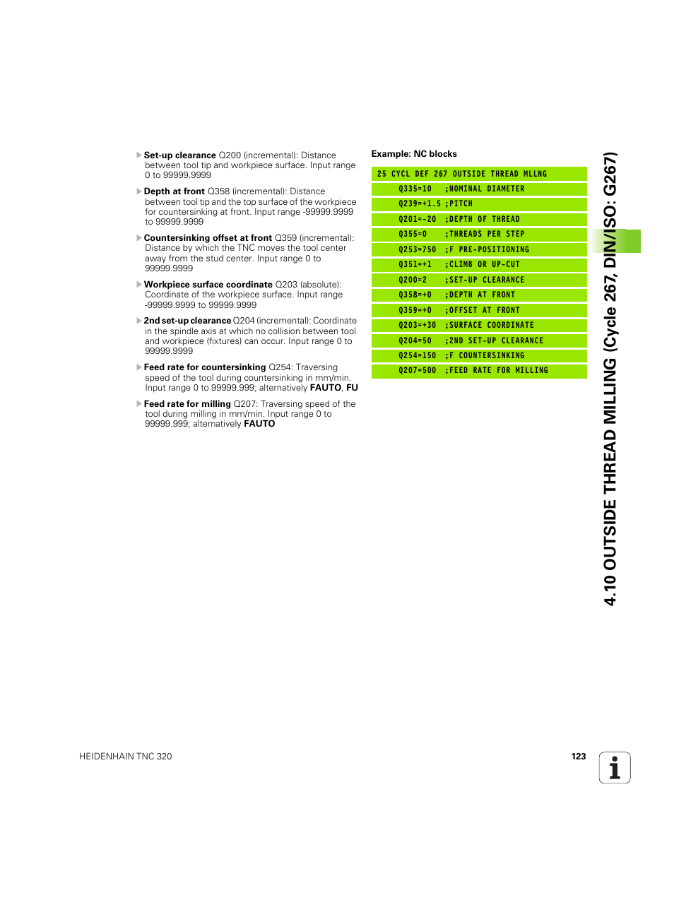 HEIDENHAIN TNC 320 (340 55x-05) Cycle programming User Manual | Page 123 / 439