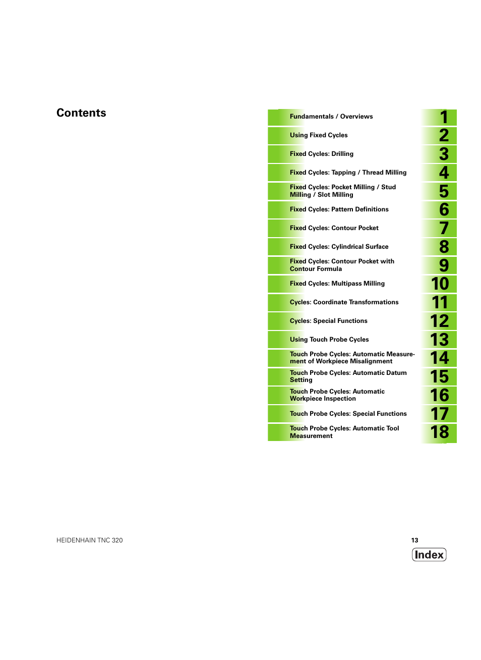 HEIDENHAIN TNC 320 (340 55x-05) Cycle programming User Manual | Page 13 / 439