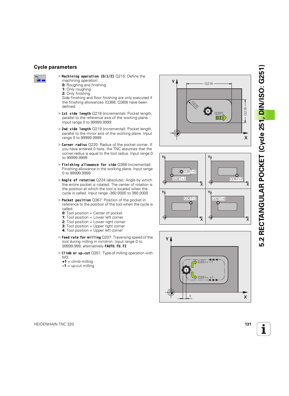 Cycle parameters | HEIDENHAIN TNC 320 (340 55x-05) Cycle programming User Manual | Page 131 / 439