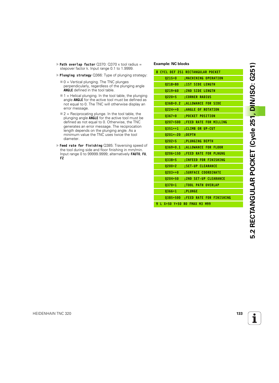 HEIDENHAIN TNC 320 (340 55x-05) Cycle programming User Manual | Page 133 / 439