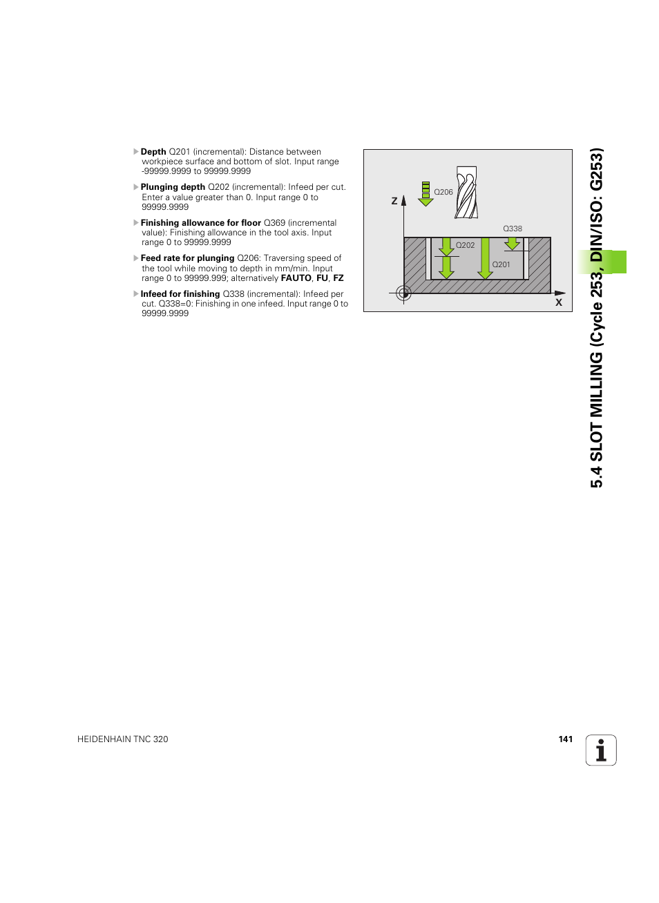 HEIDENHAIN TNC 320 (340 55x-05) Cycle programming User Manual | Page 141 / 439