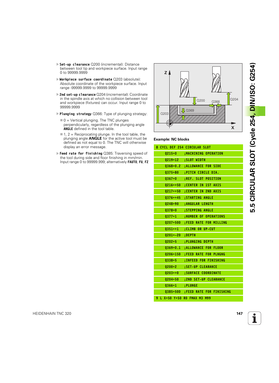 HEIDENHAIN TNC 320 (340 55x-05) Cycle programming User Manual | Page 147 / 439