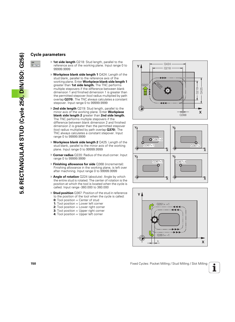 Cycle parameters | HEIDENHAIN TNC 320 (340 55x-05) Cycle programming User Manual | Page 150 / 439