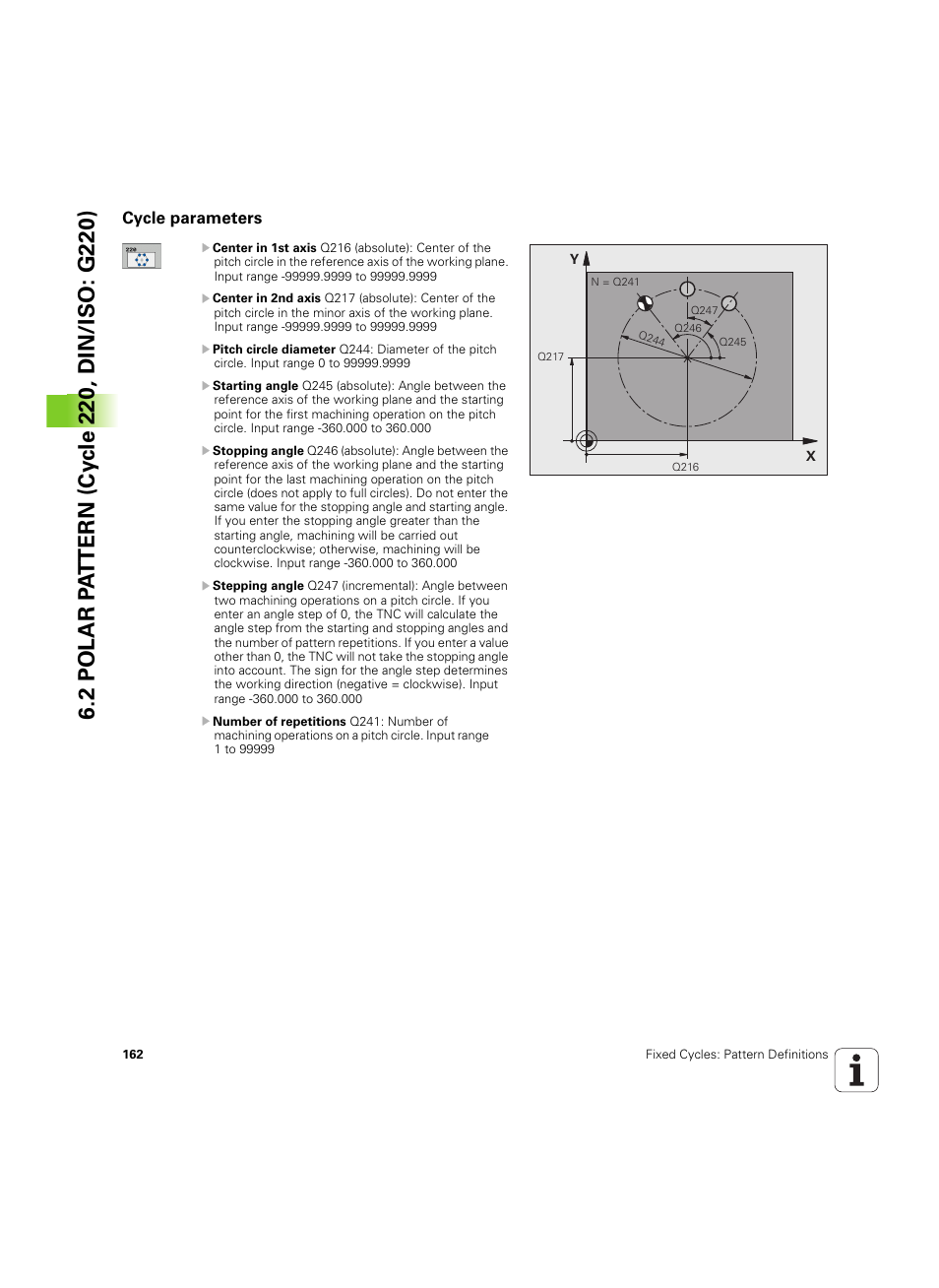 Cycle parameters | HEIDENHAIN TNC 320 (340 55x-05) Cycle programming User Manual | Page 162 / 439