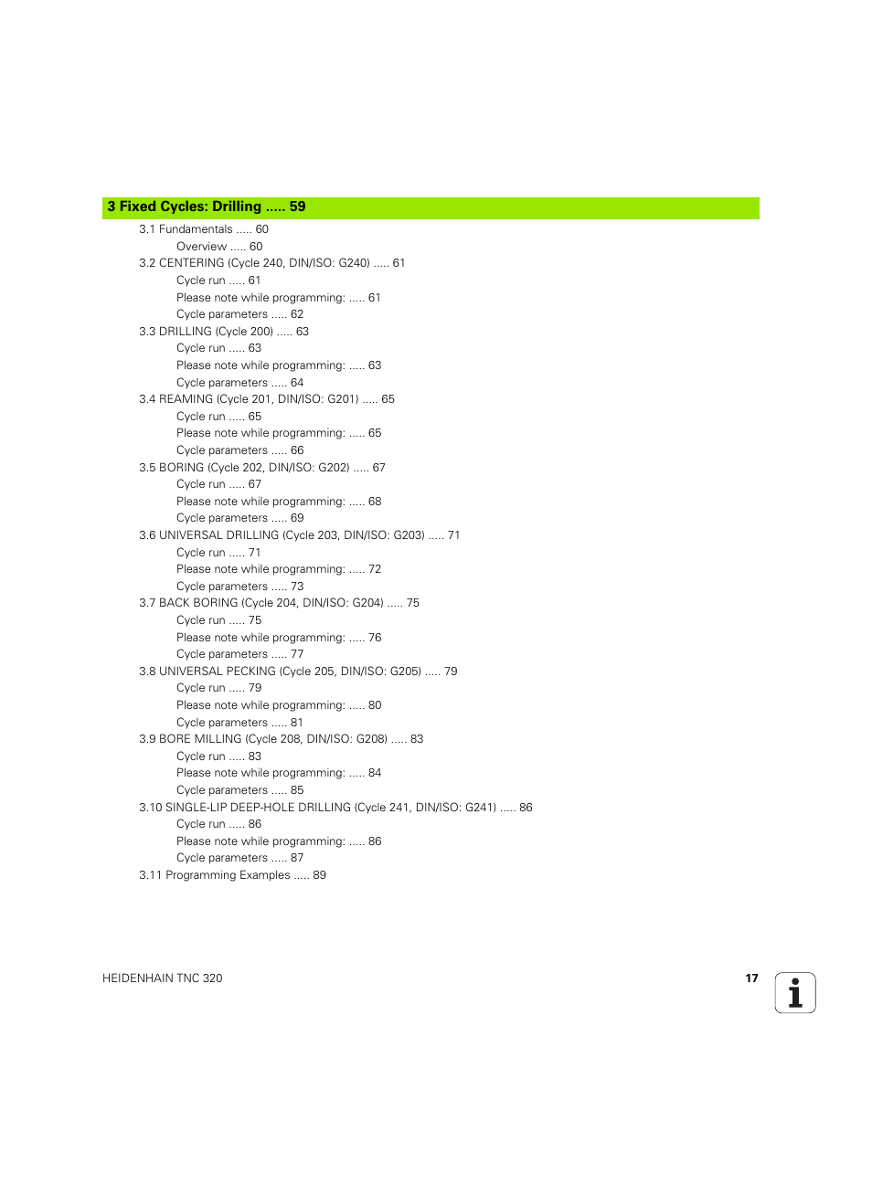HEIDENHAIN TNC 320 (340 55x-05) Cycle programming User Manual | Page 17 / 439