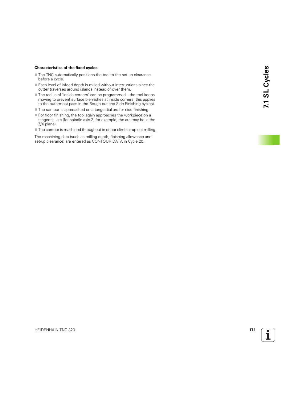 1 sl cy cles | HEIDENHAIN TNC 320 (340 55x-05) Cycle programming User Manual | Page 171 / 439