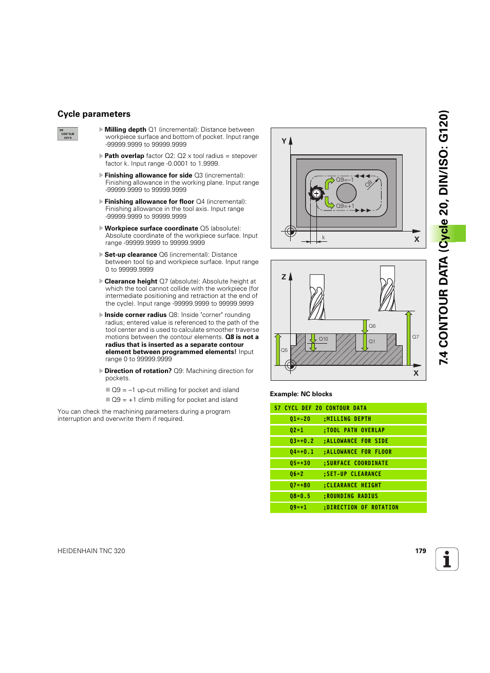 Cycle parameters | HEIDENHAIN TNC 320 (340 55x-05) Cycle programming User Manual | Page 179 / 439