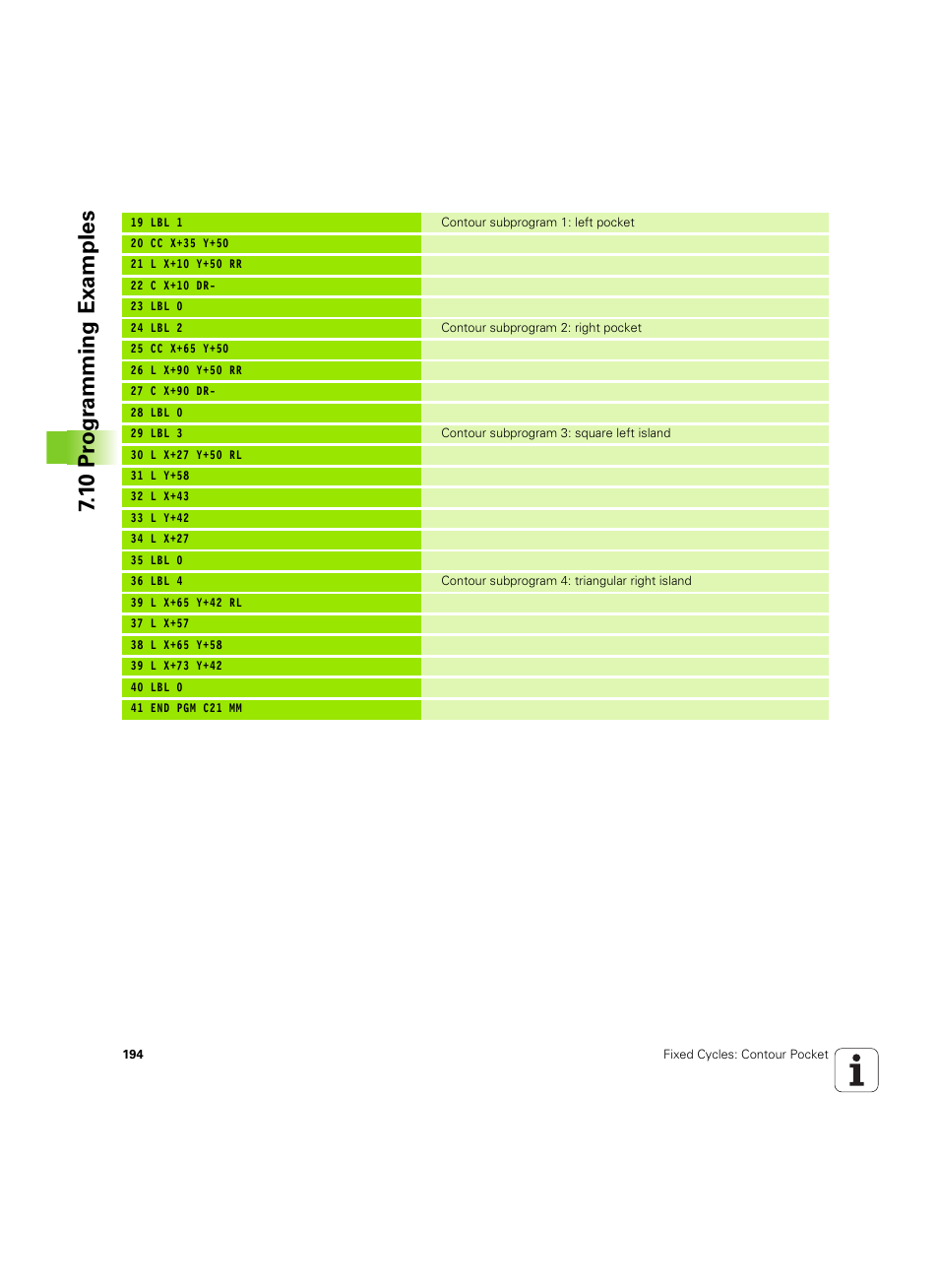 1 0 pr ogr amming examples | HEIDENHAIN TNC 320 (340 55x-05) Cycle programming User Manual | Page 194 / 439