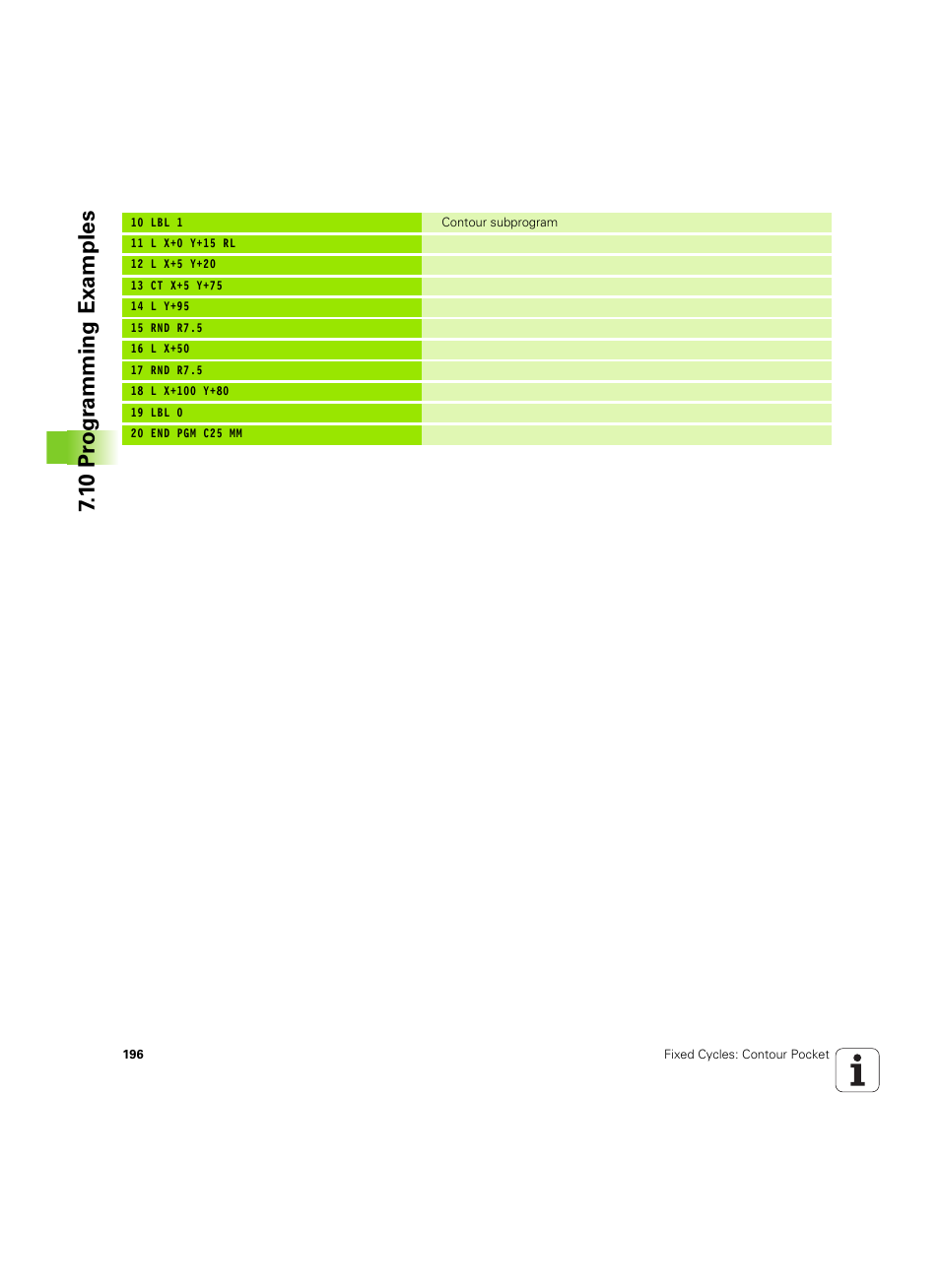 1 0 pr ogr amming examples | HEIDENHAIN TNC 320 (340 55x-05) Cycle programming User Manual | Page 196 / 439