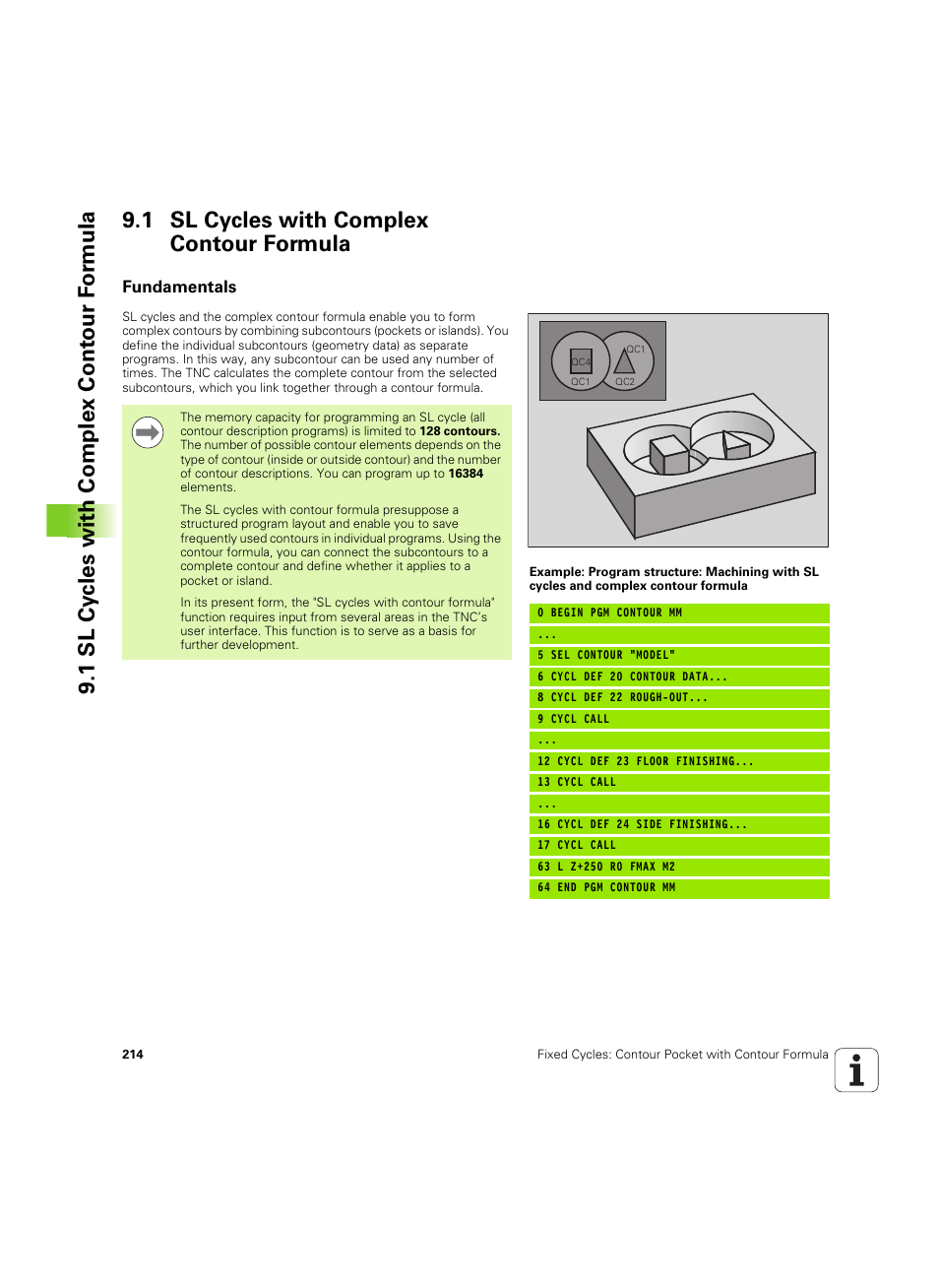 1 sl cycles with complex contour formula, Fundamentals | HEIDENHAIN TNC 320 (340 55x-05) Cycle programming User Manual | Page 214 / 439
